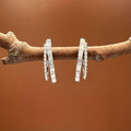 Dual Texture Diamond Hoops