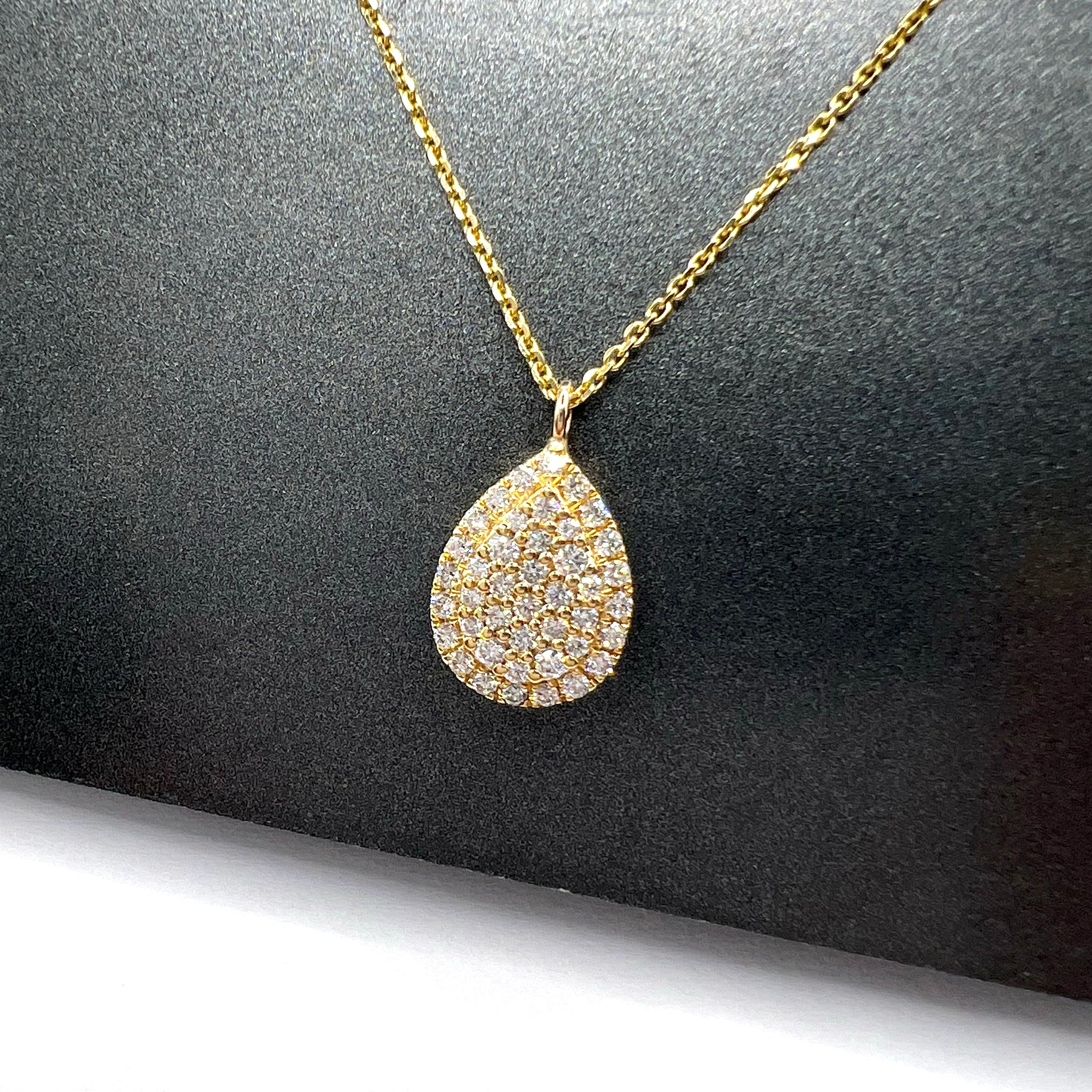 Diamond Pear Shape Pendant Necklace
