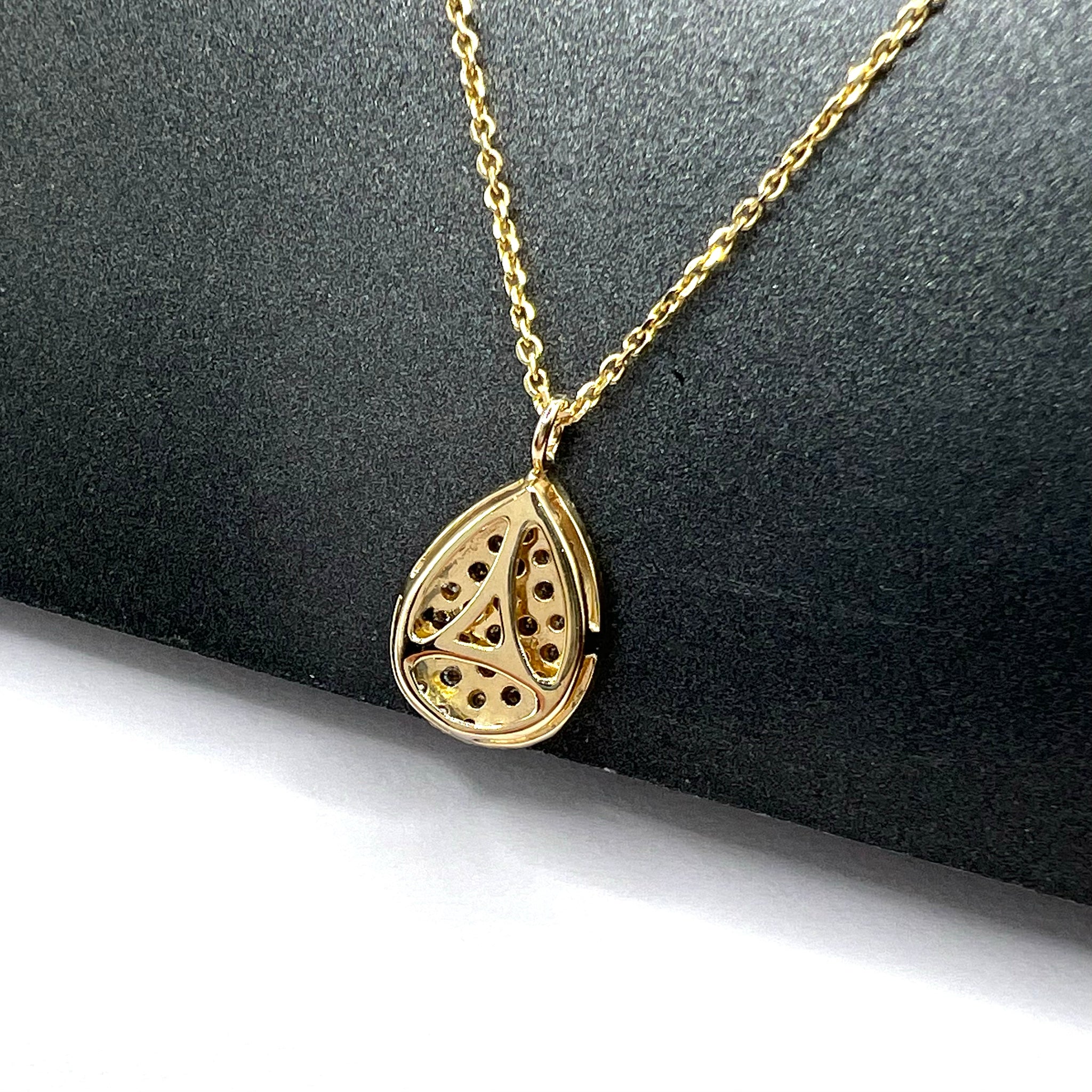 Diamond Pear Shape Pendant Necklace