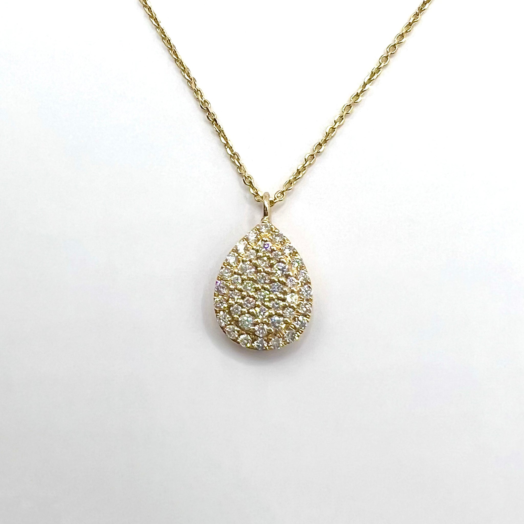 Diamond Pear Shape Pendant Necklace