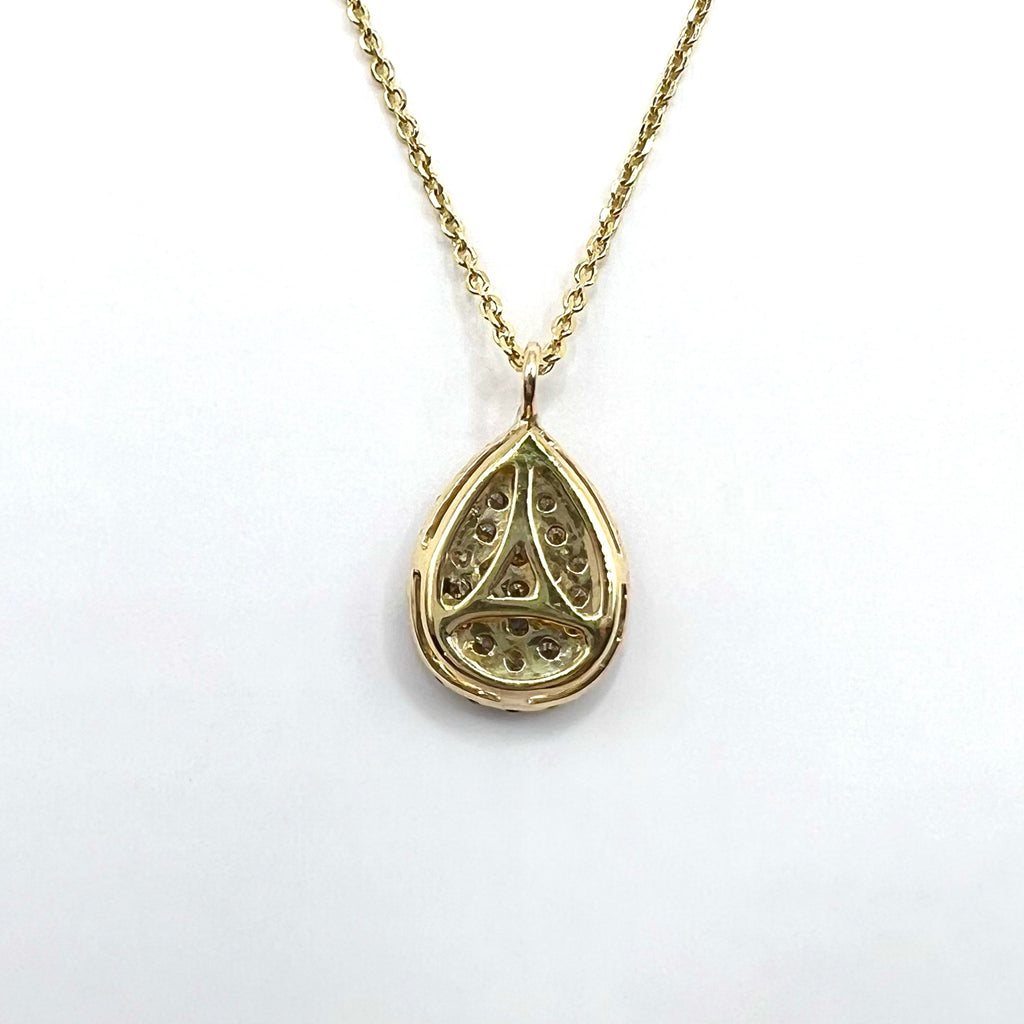 Diamond Pear Shape Pendant Necklace