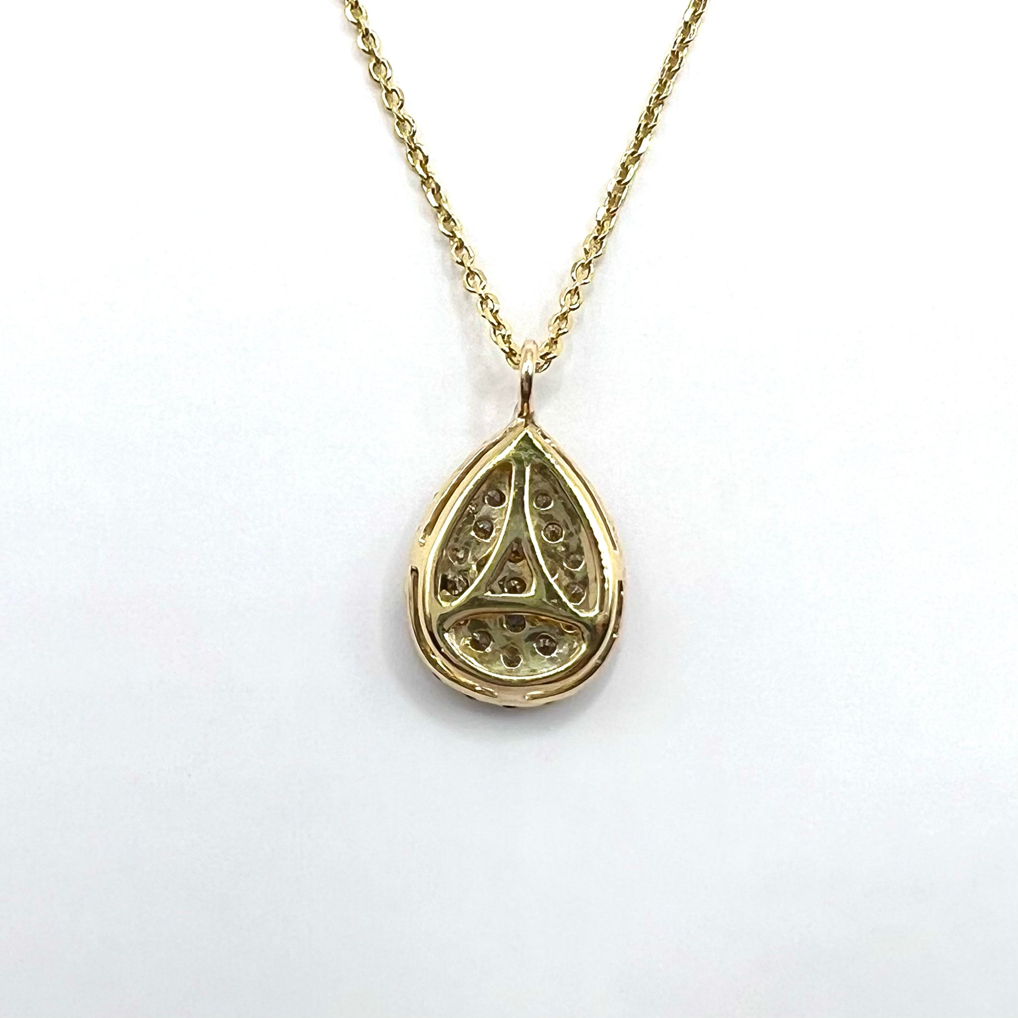 Diamond Pear Shape Pendant Necklace