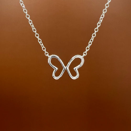 Diamond Butterfly Pendant Necklace