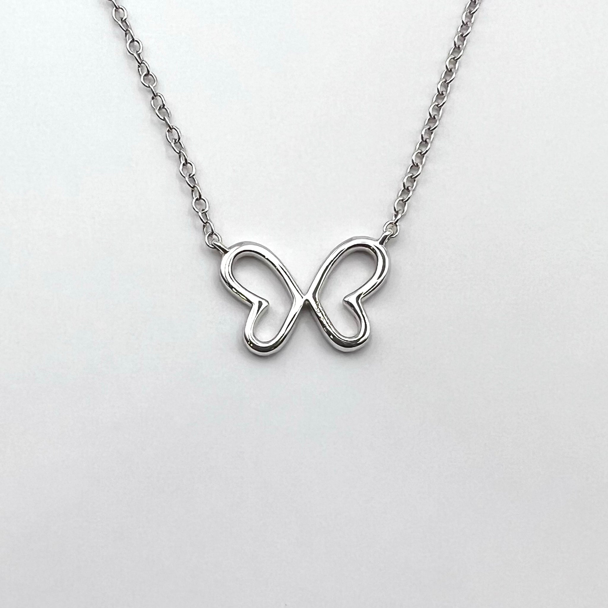 Diamond Butterfly Pendant Necklace