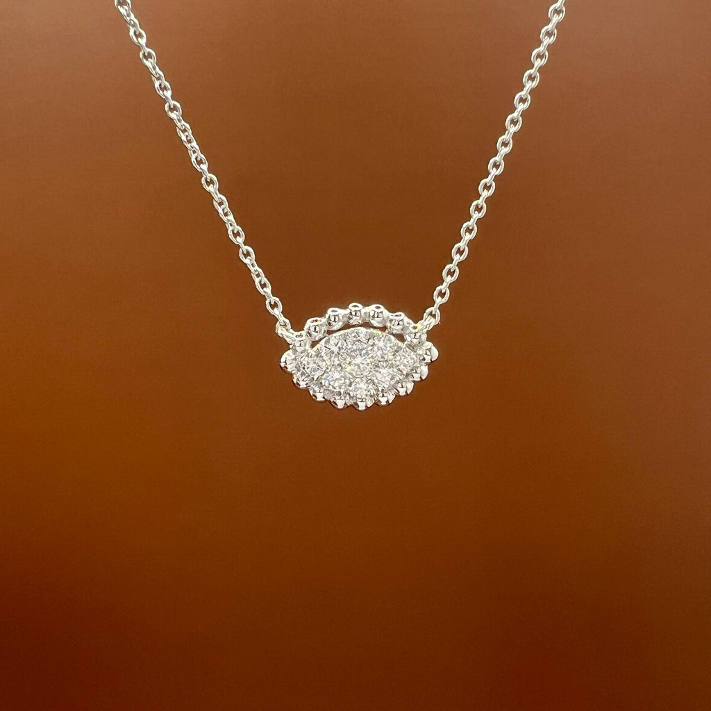 Diamond Eye Pendant Necklace