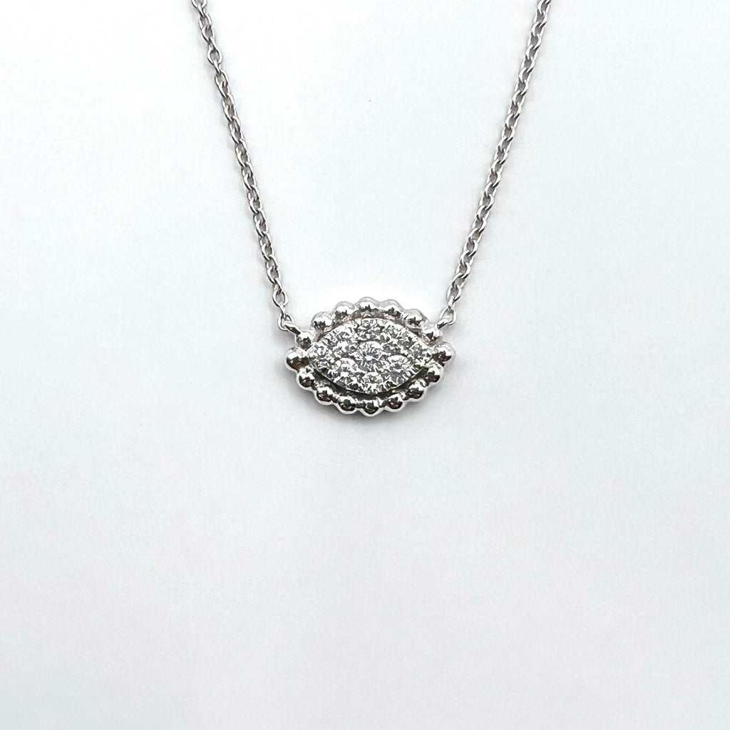 Diamond Eye Pendant Necklace