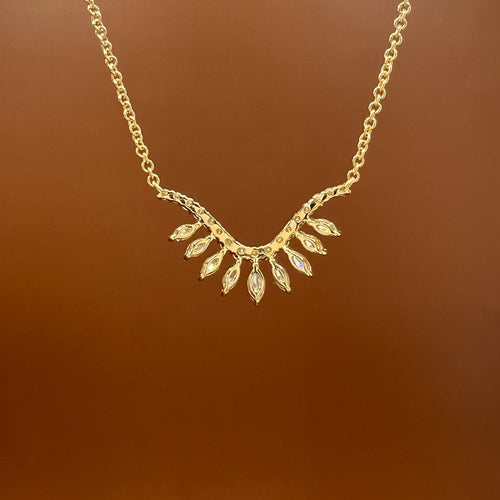 Diamond Leaf & Vine Pendant Necklace