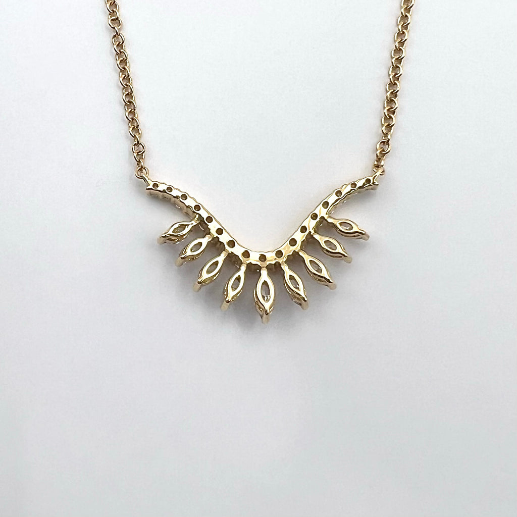 Diamond Leaf & Vine Pendant Necklace