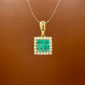 Square Emerald Pendant