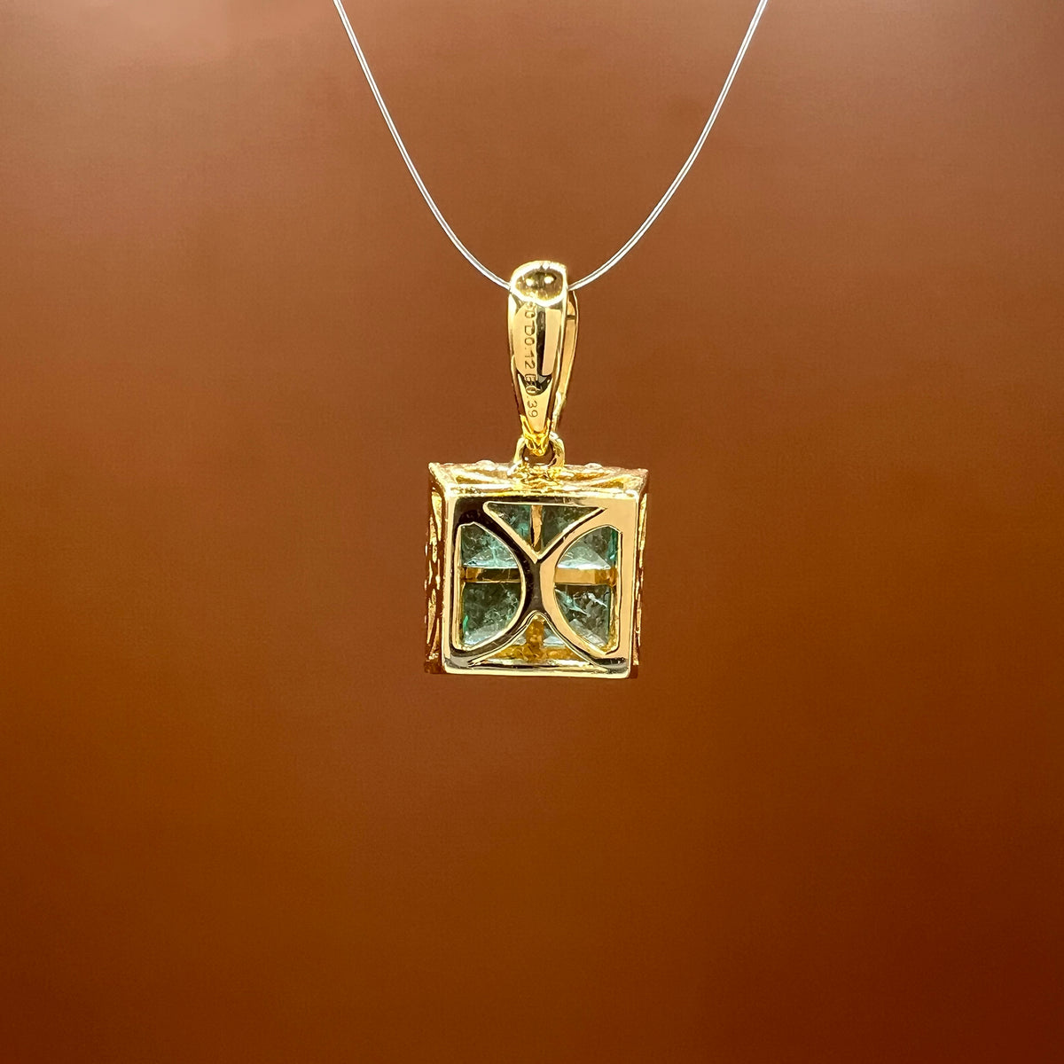 Square Emerald Pendant