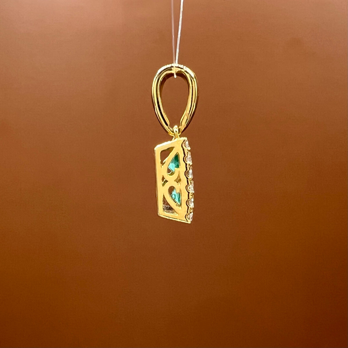 Square Emerald Pendant