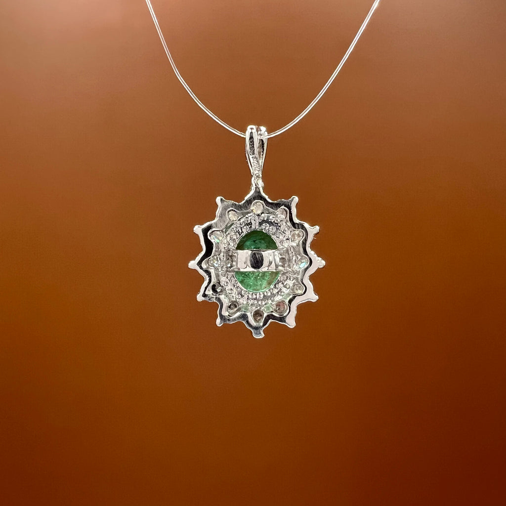 Petite Emerald and Diamond Pendant