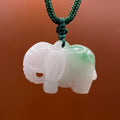 Natural Jade Elephant Necklace