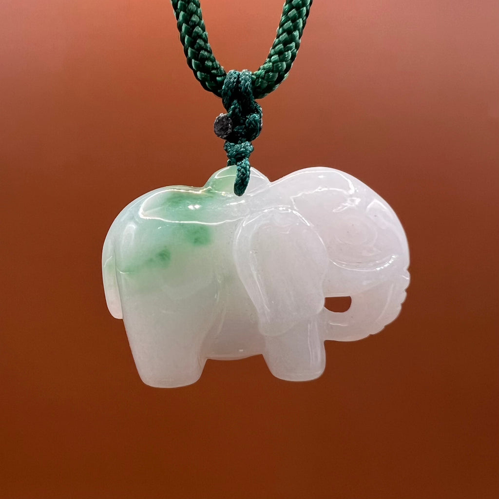 Natural Jade Elephant Necklace