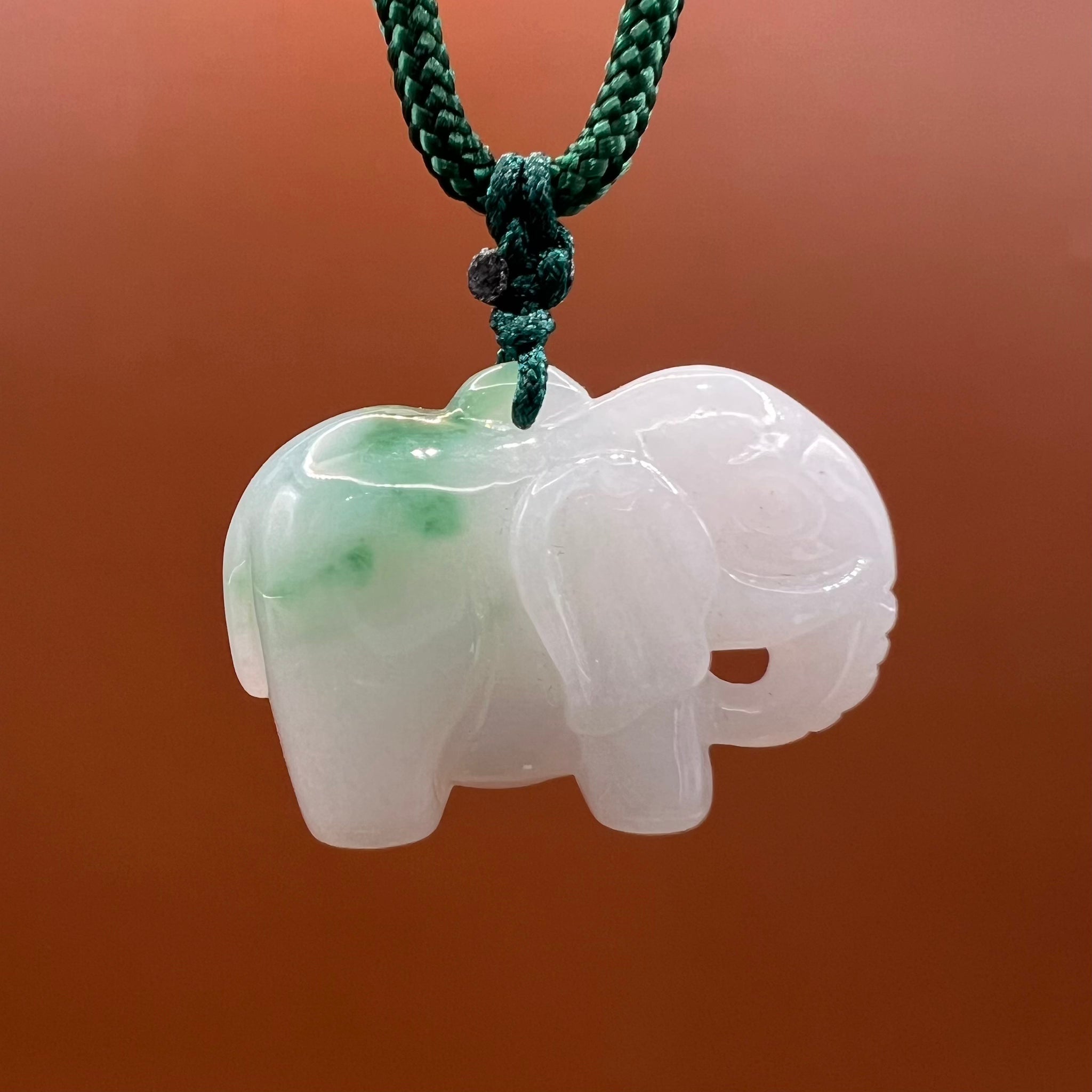 Natural Jade Elephant Necklace