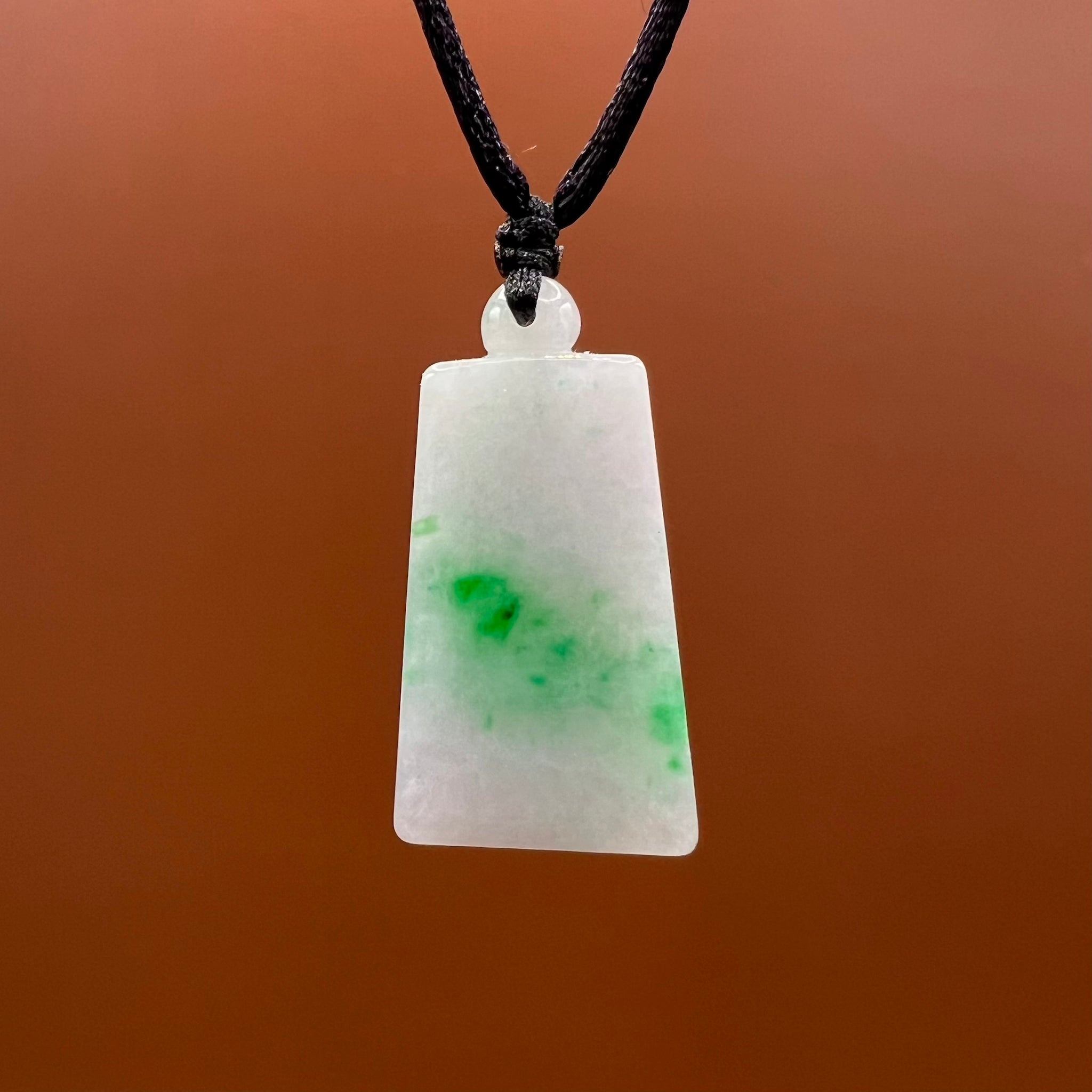 Natural Jade Tag Necklace