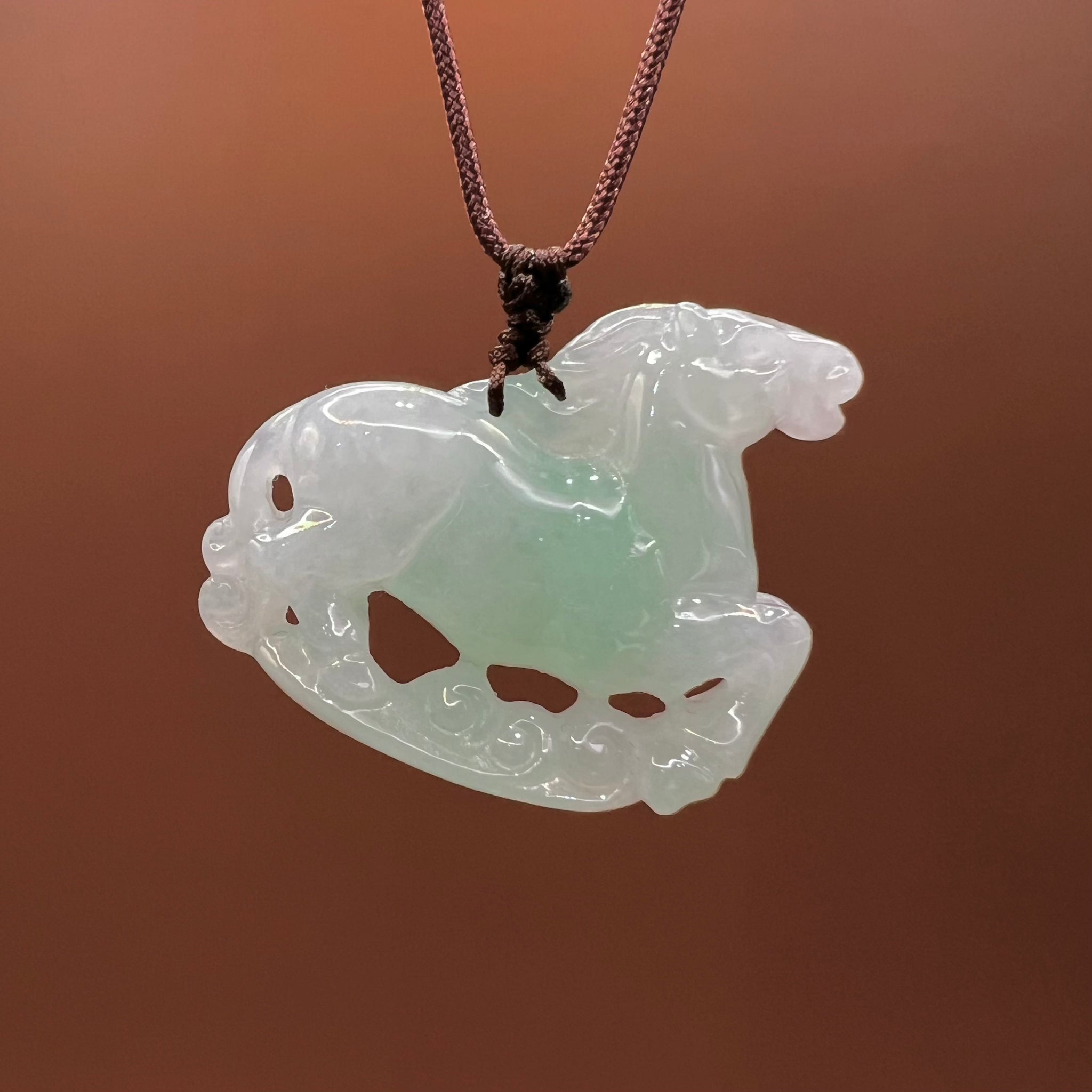 Natural Jade Horse Necklace