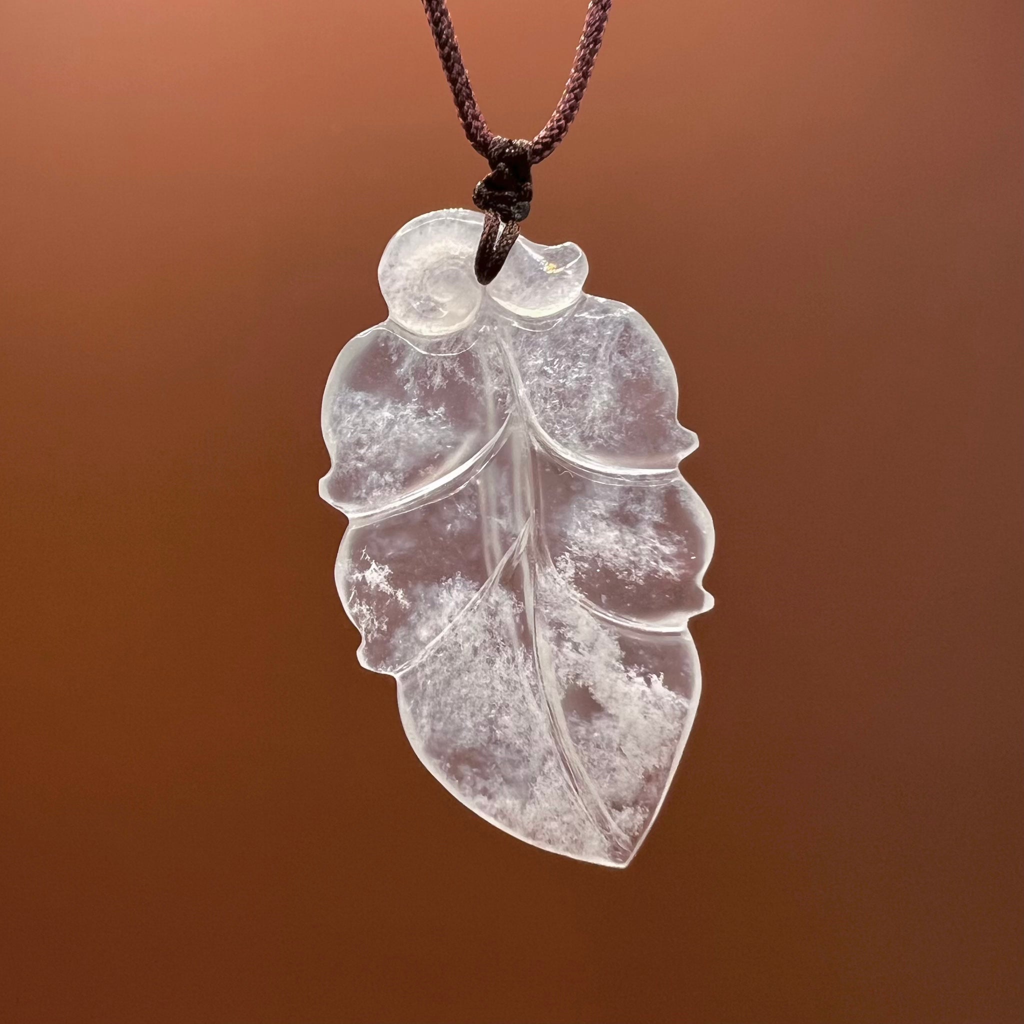 Natural Jade Leaf Necklace