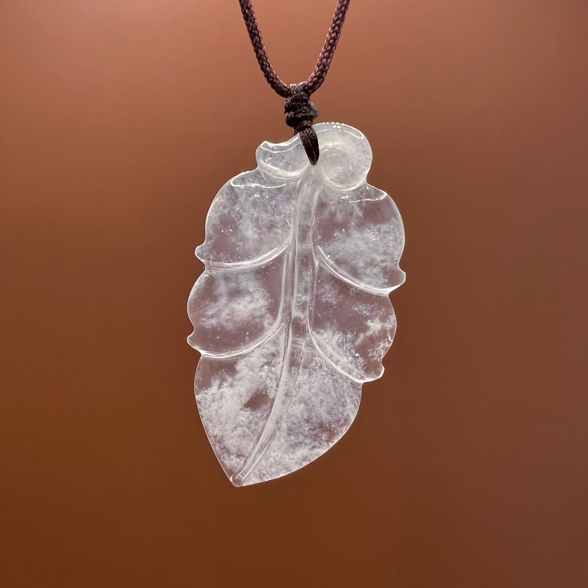 Natural Jade Leaf Necklace