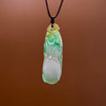 Natural Jade Lotus Necklace
