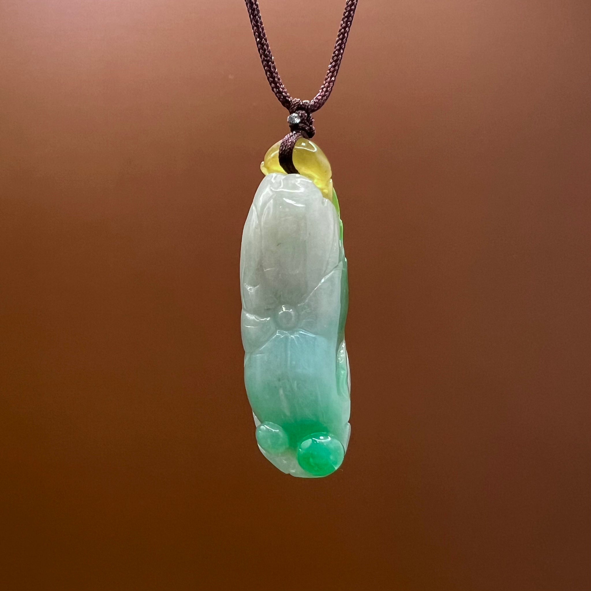 Natural Jade Lotus Necklace