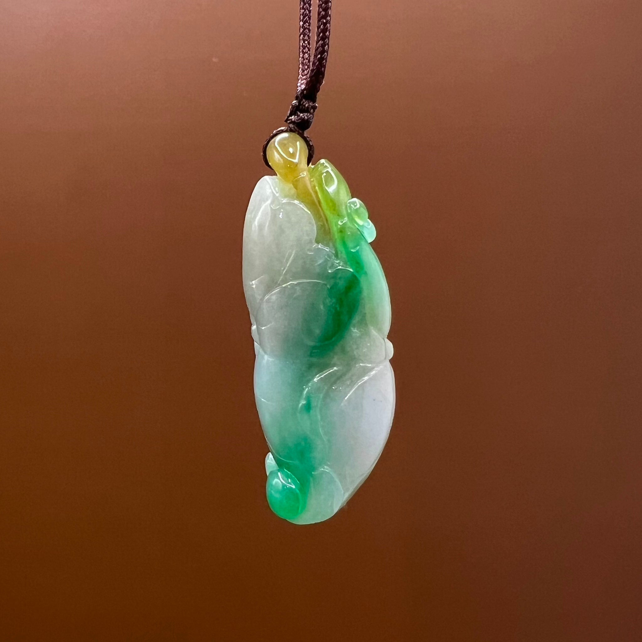 Natural Jade Lotus Necklace