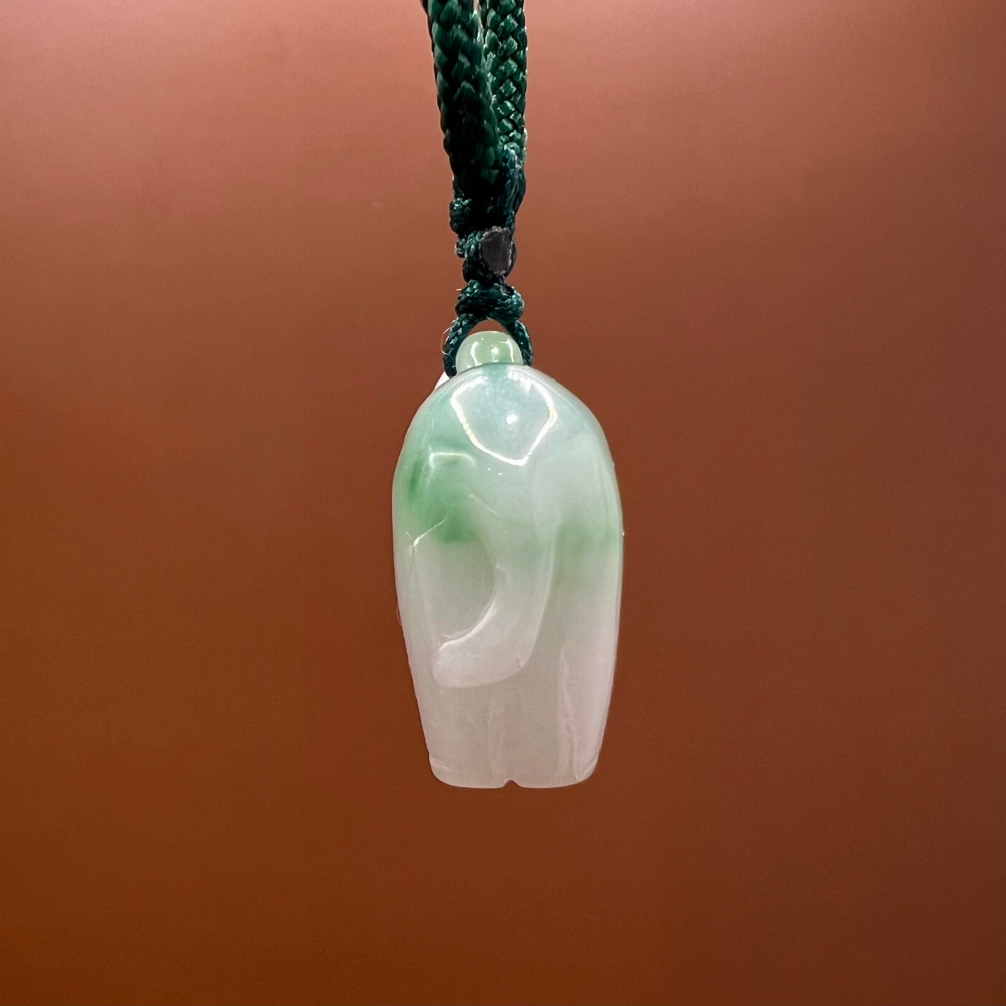Natural Jade Elephant Necklace
