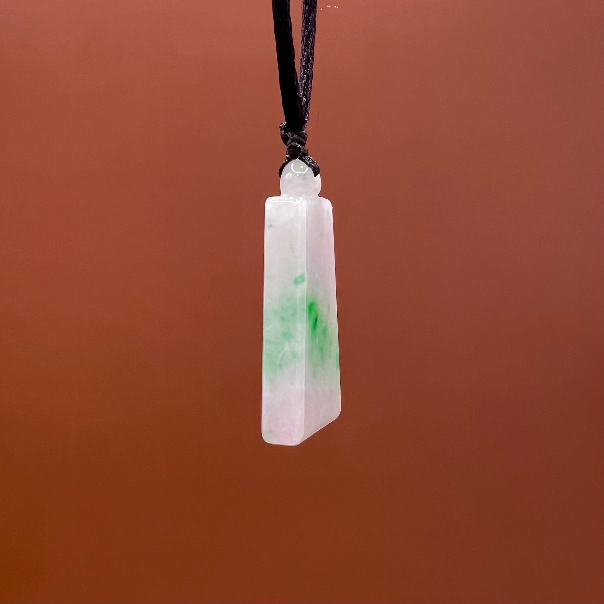 Natural Jade Tag Necklace
