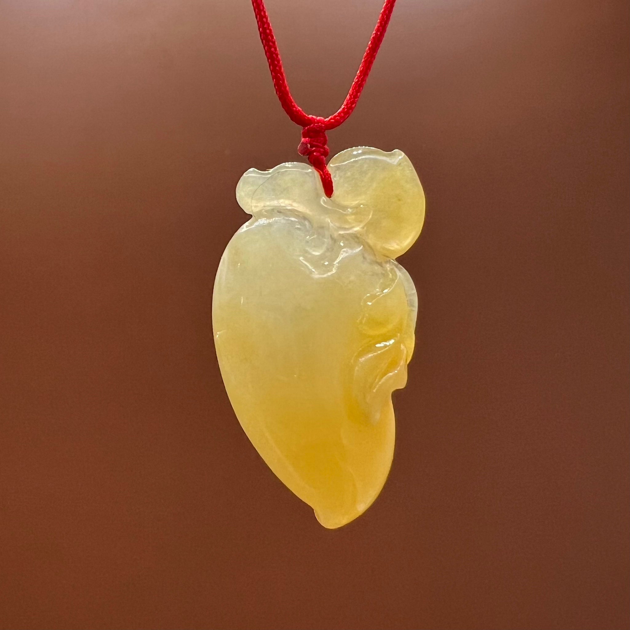 Natural Jade Peach Necklace