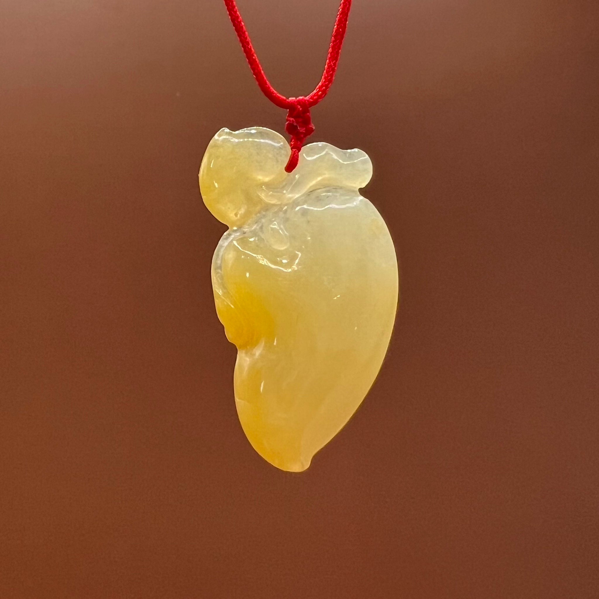 Natural Jade Peach Necklace
