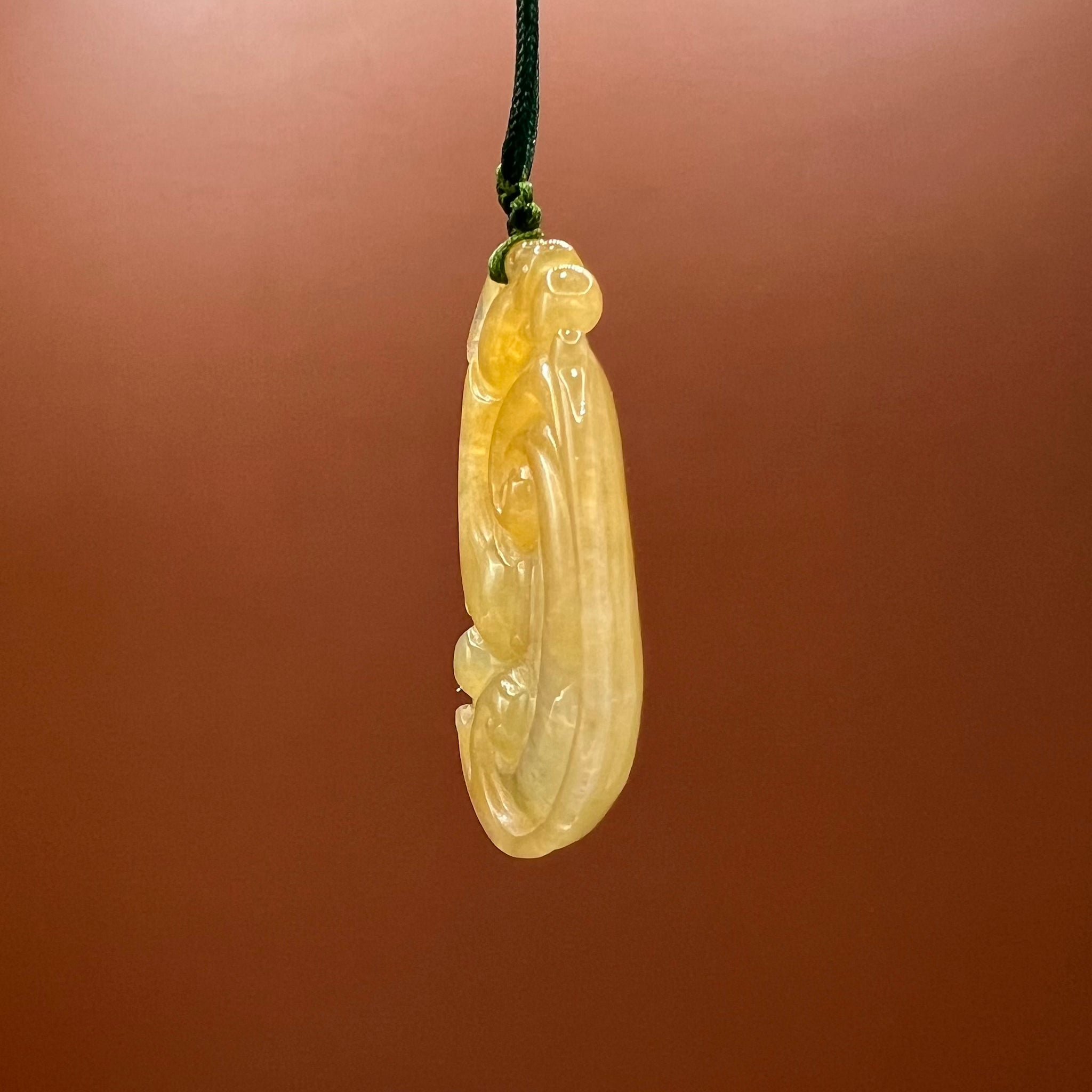 Natural Jade Dragon Ruyi Necklace