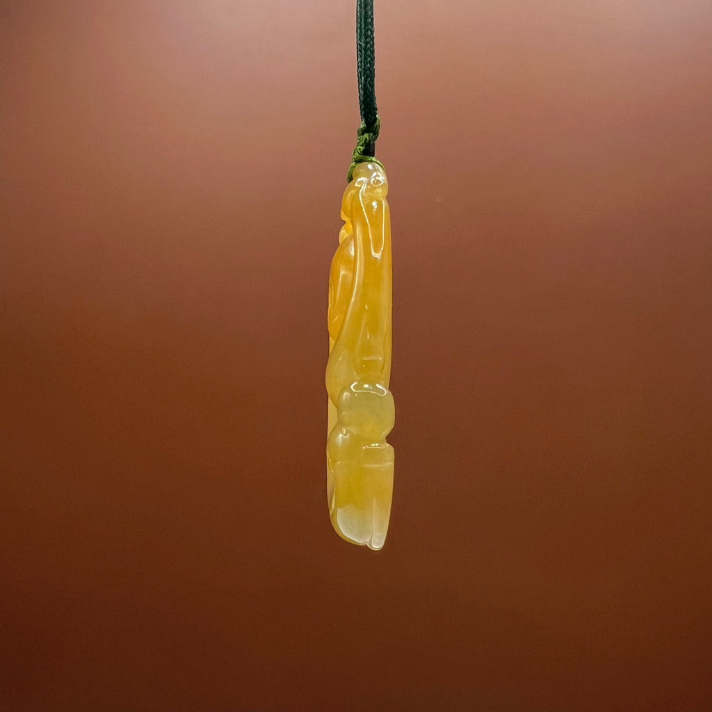 Natural Jade Dragon Ruyi Necklace