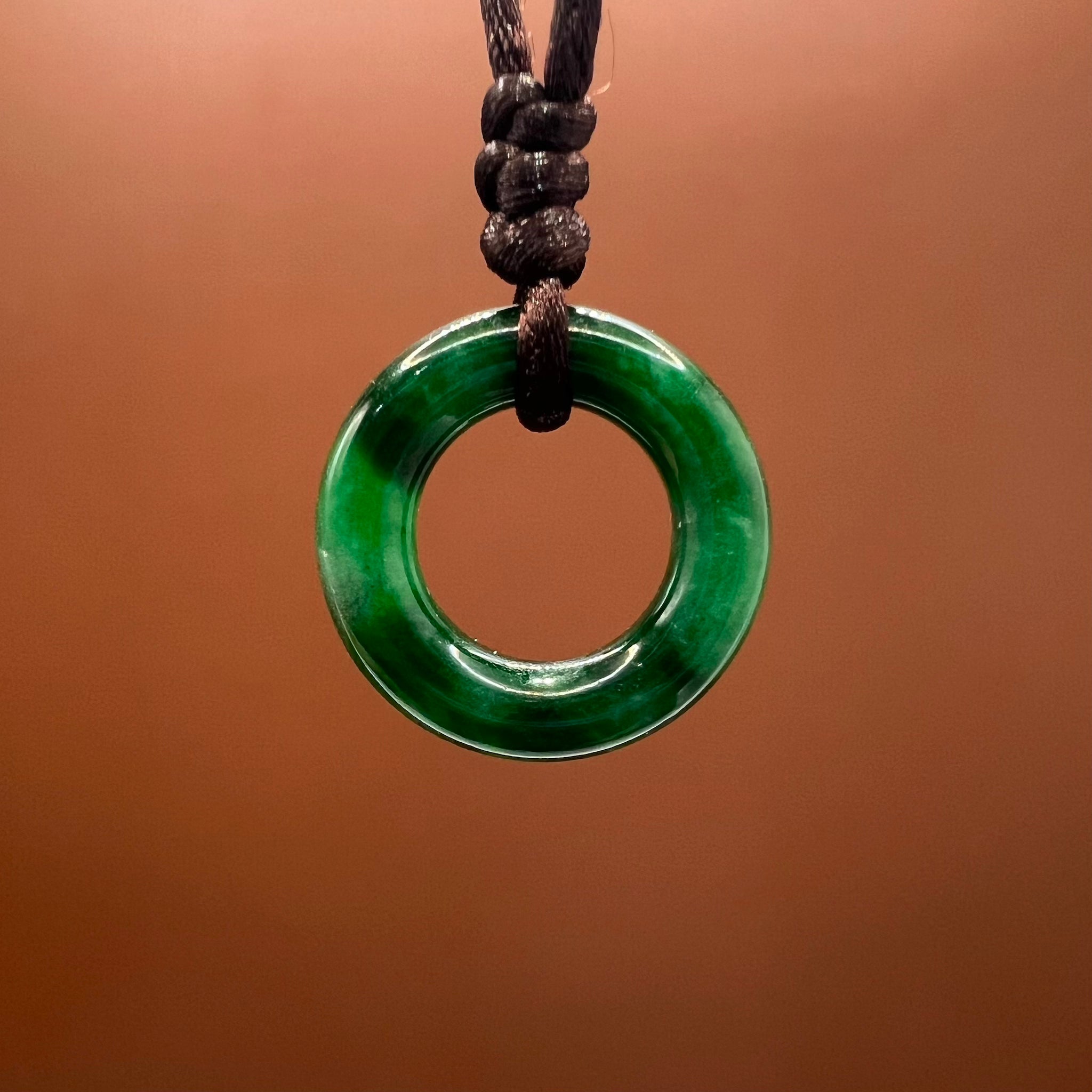 Natural Jade Lifesaver Necklace