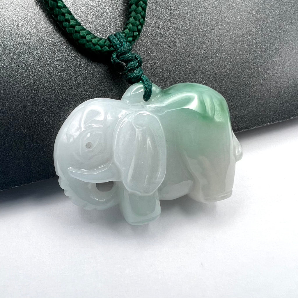 Natural Jade Elephant Necklace