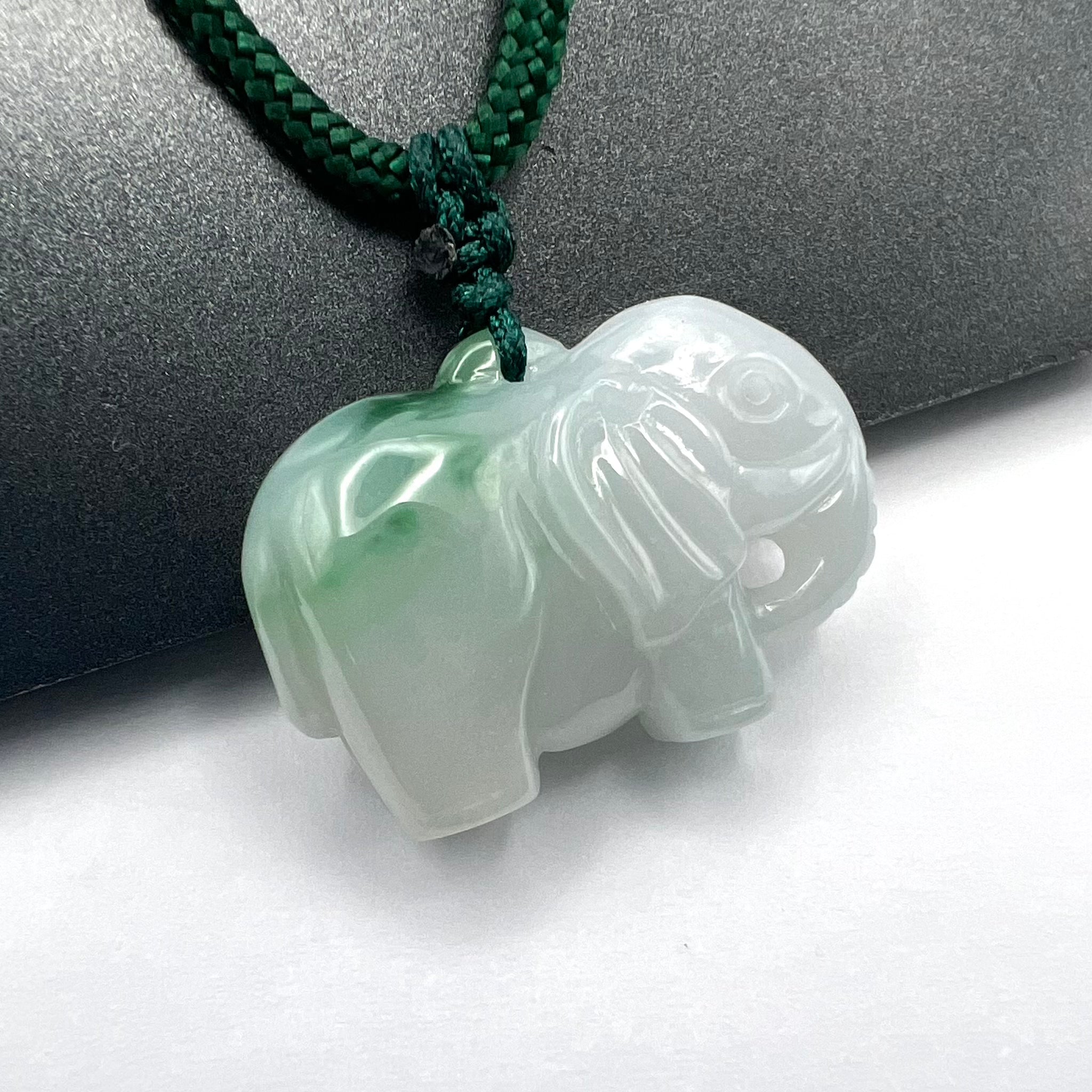 Natural Jade Elephant Necklace