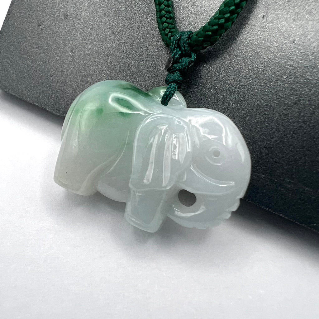 Natural Jade Elephant Necklace