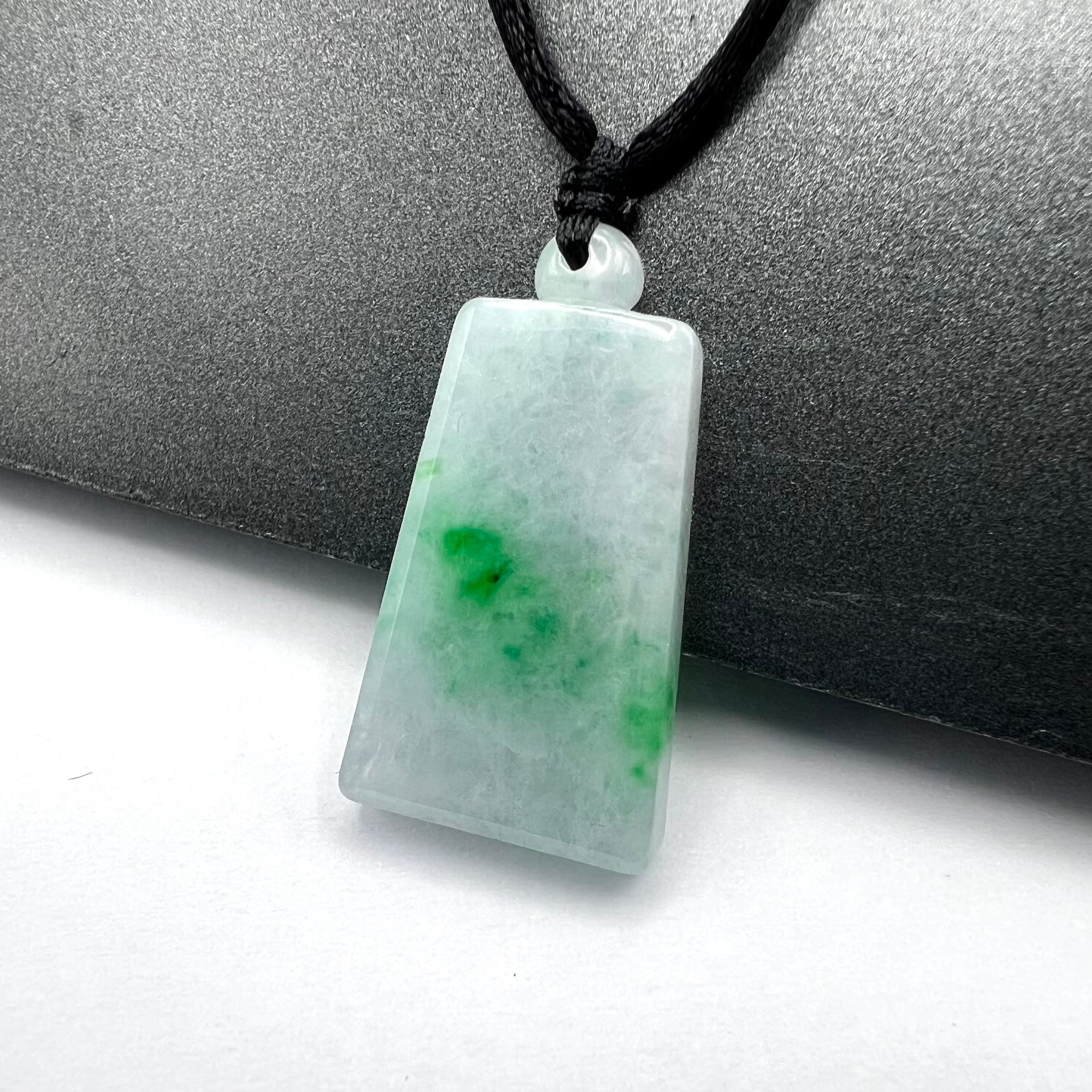 Natural Jade Tag Necklace