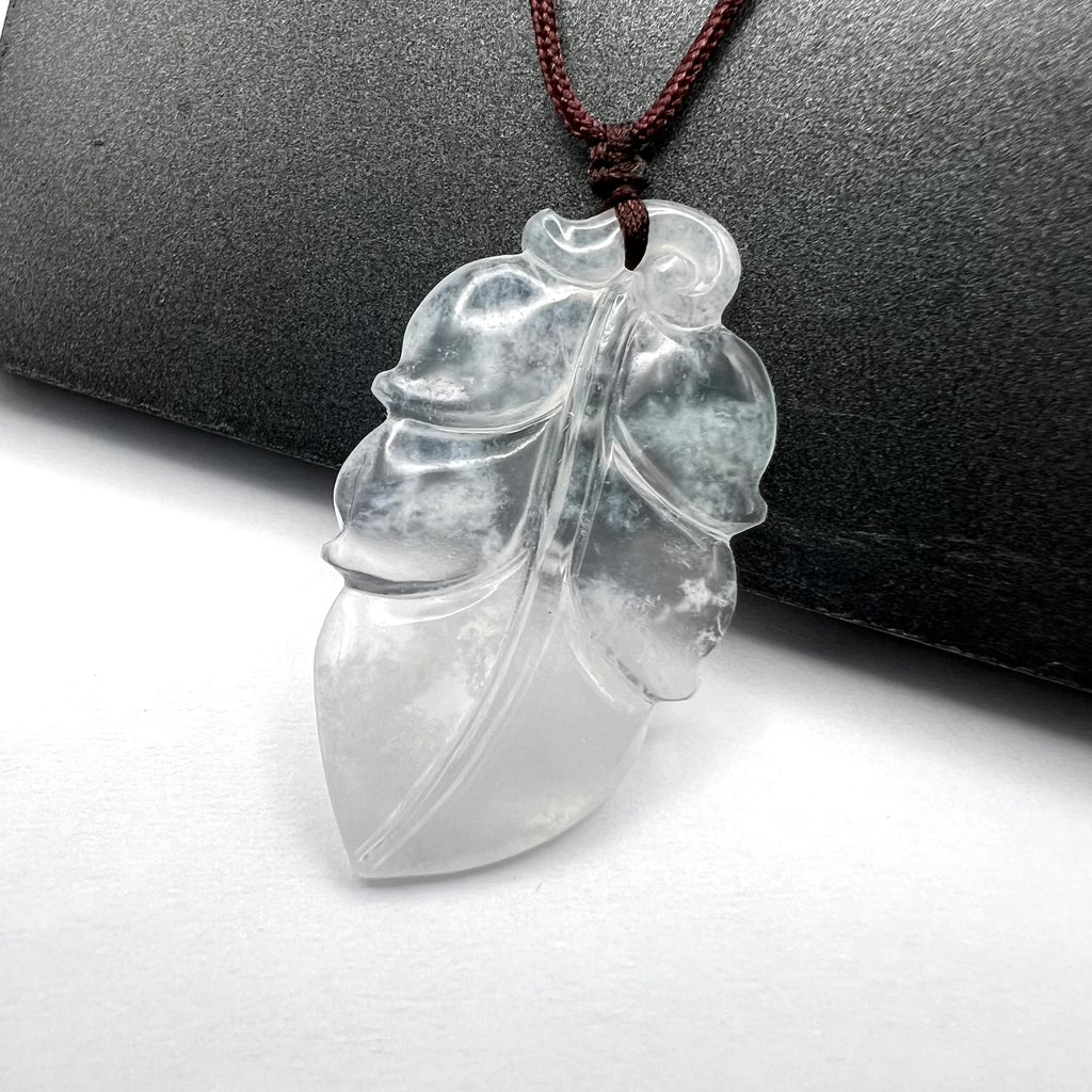 Natural Jade Leaf Necklace
