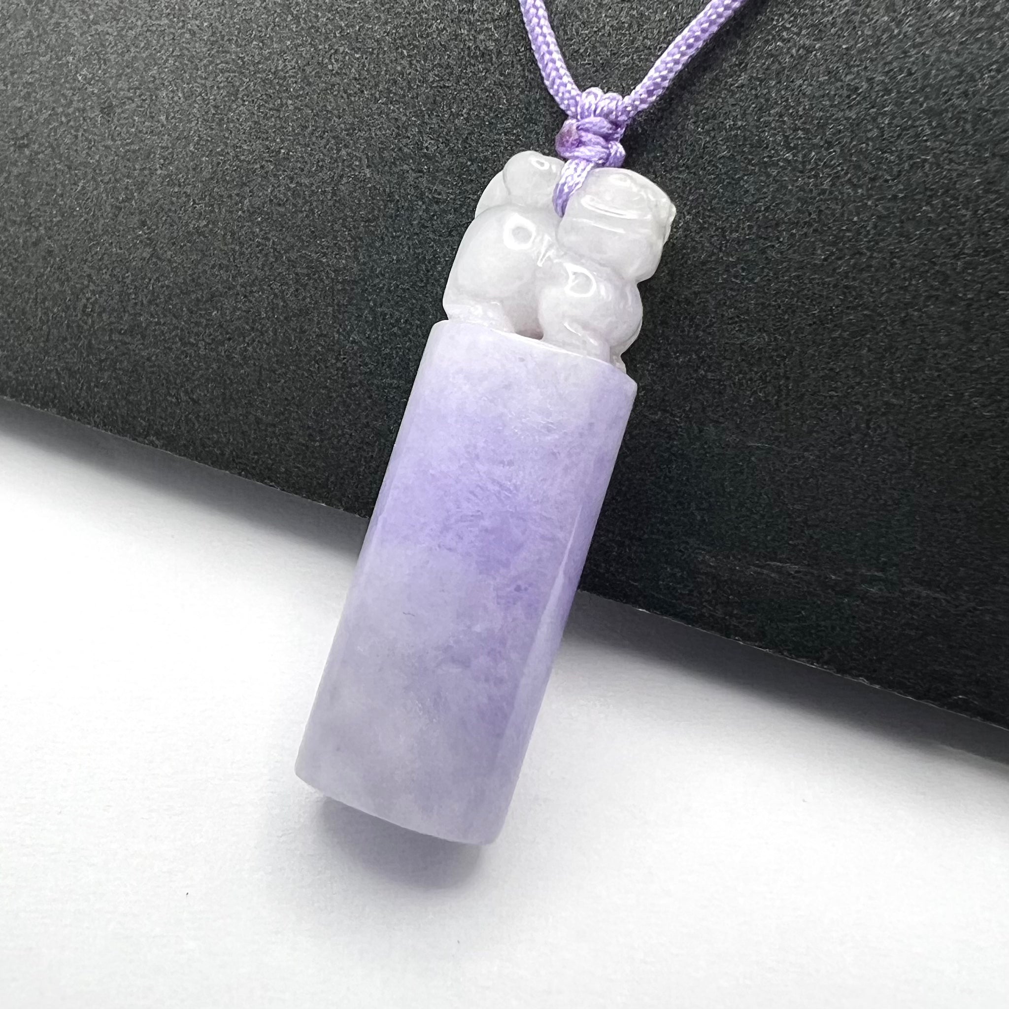 Natural Jade Lion Seal Necklace