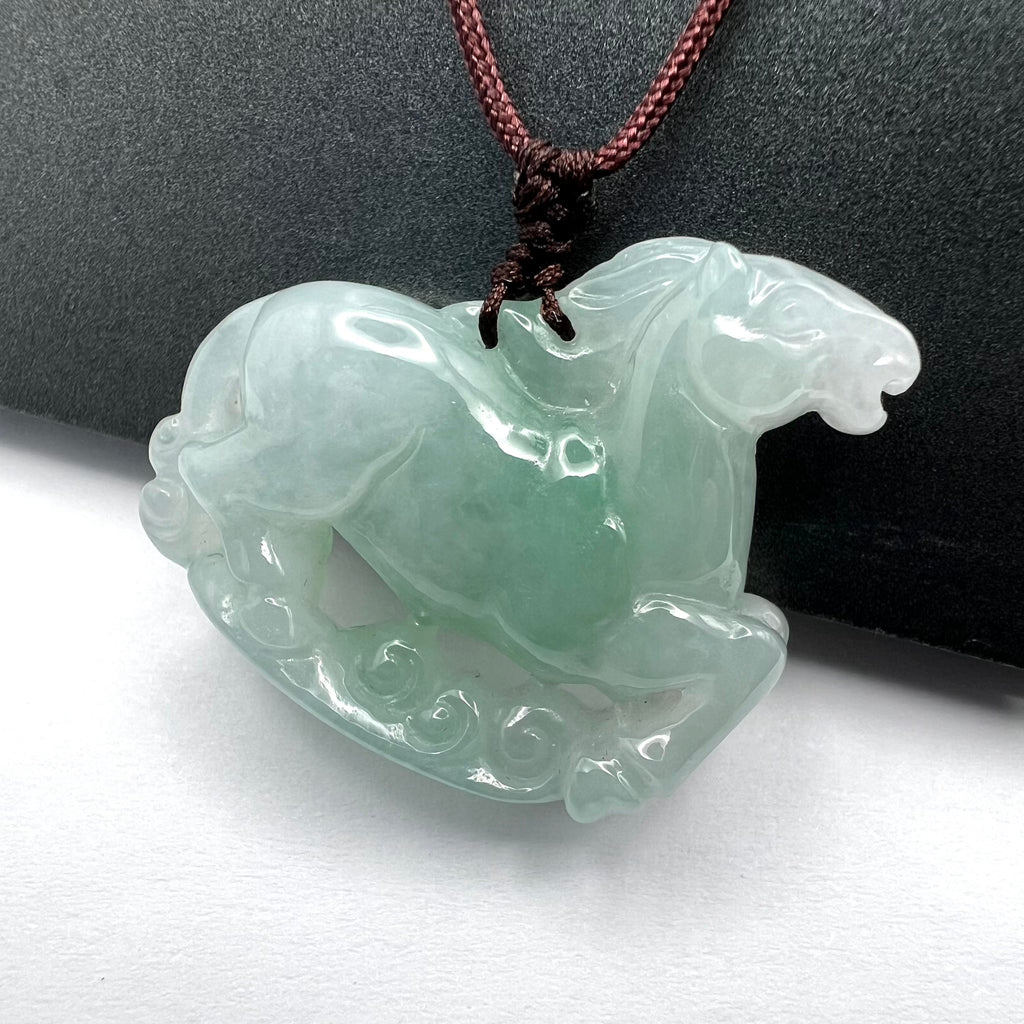 Natural Jade Horse Necklace