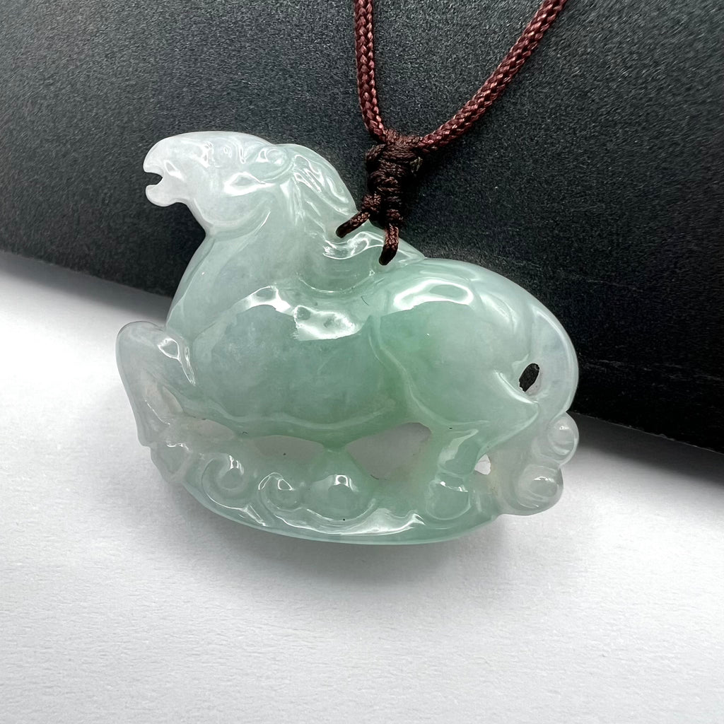 Natural Jade Horse Necklace