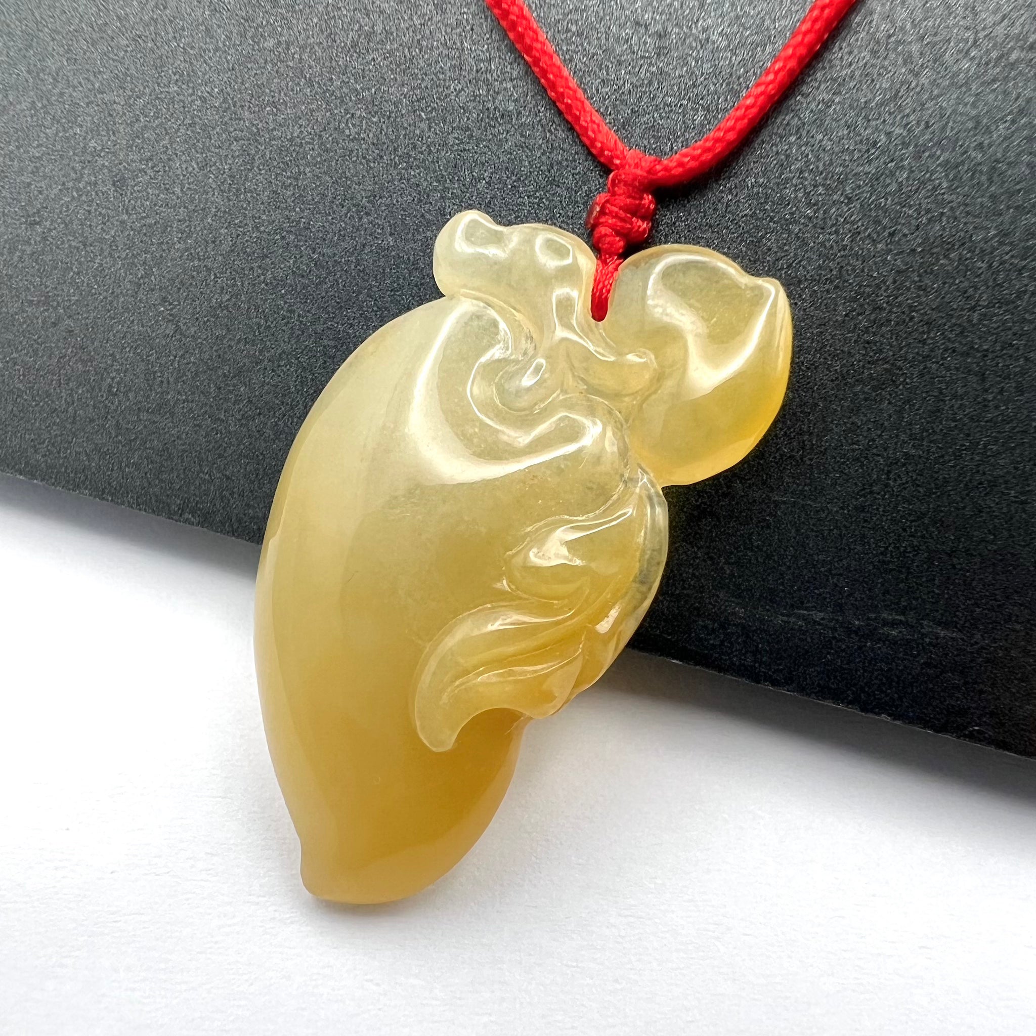 Natural Jade Peach Necklace