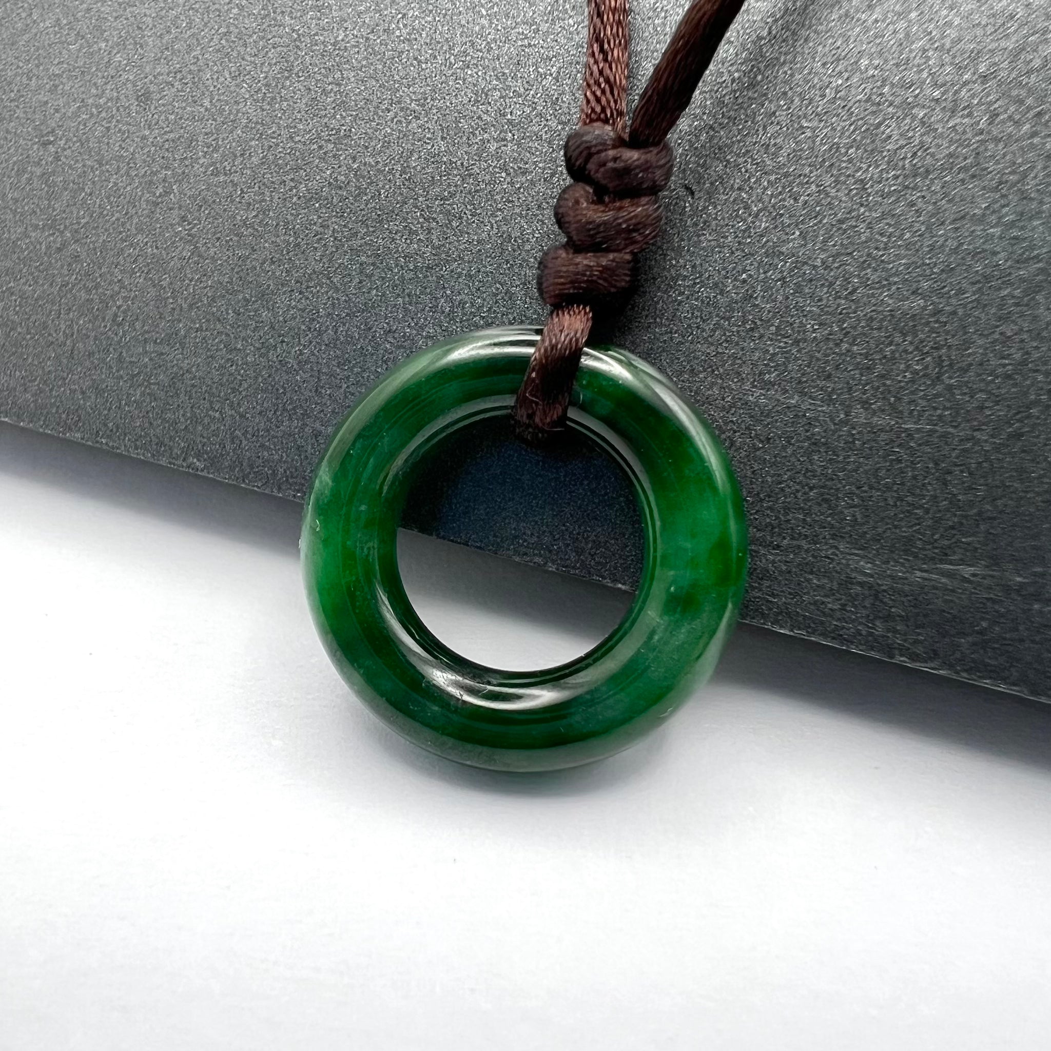 Natural Jade Lifesaver Necklace