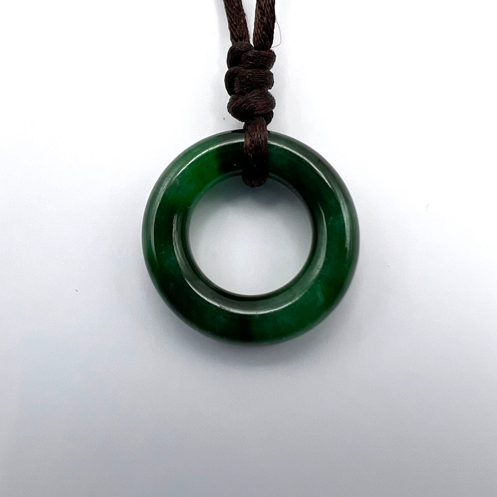 Natural Jade Lifesaver Necklace