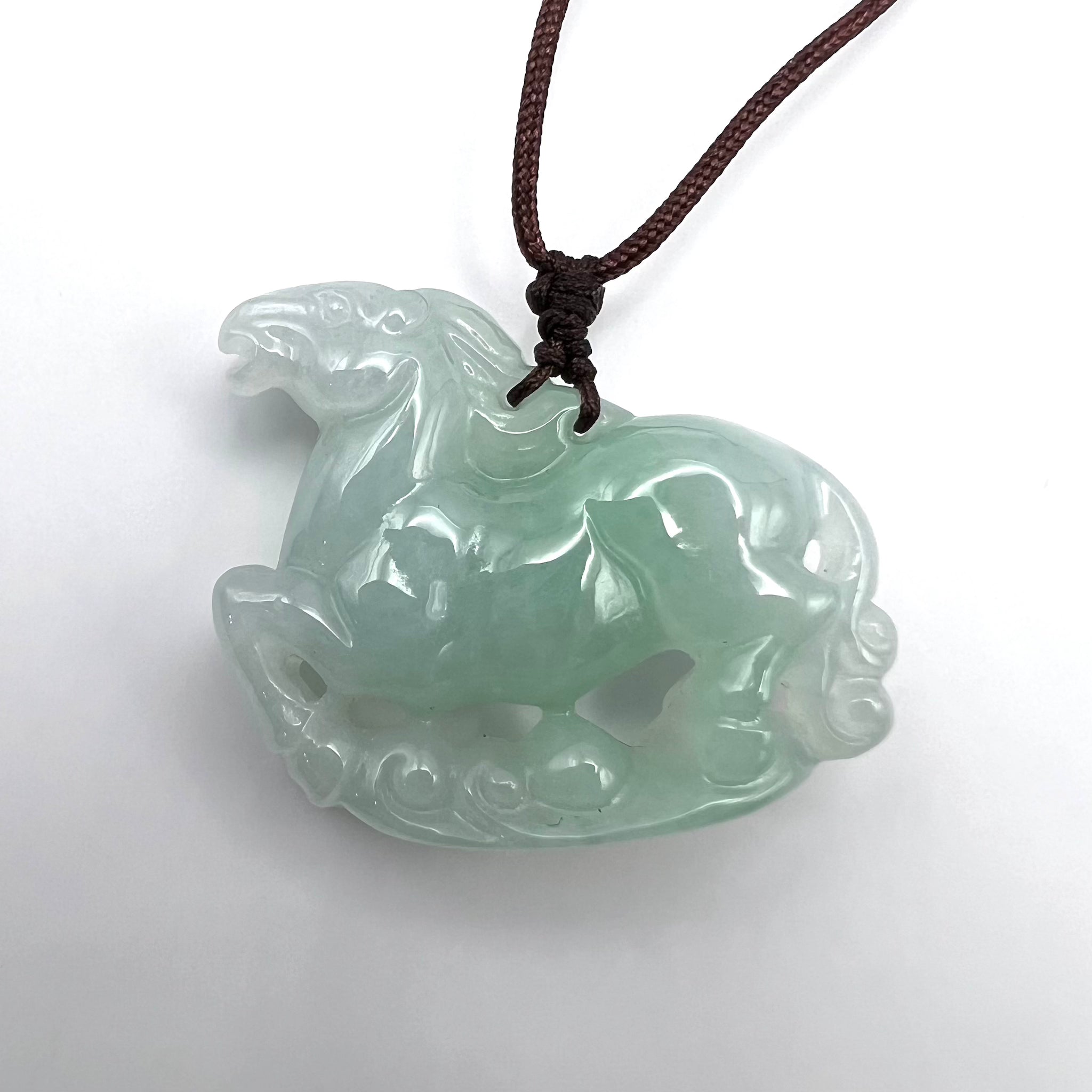 Natural Jade Horse Necklace