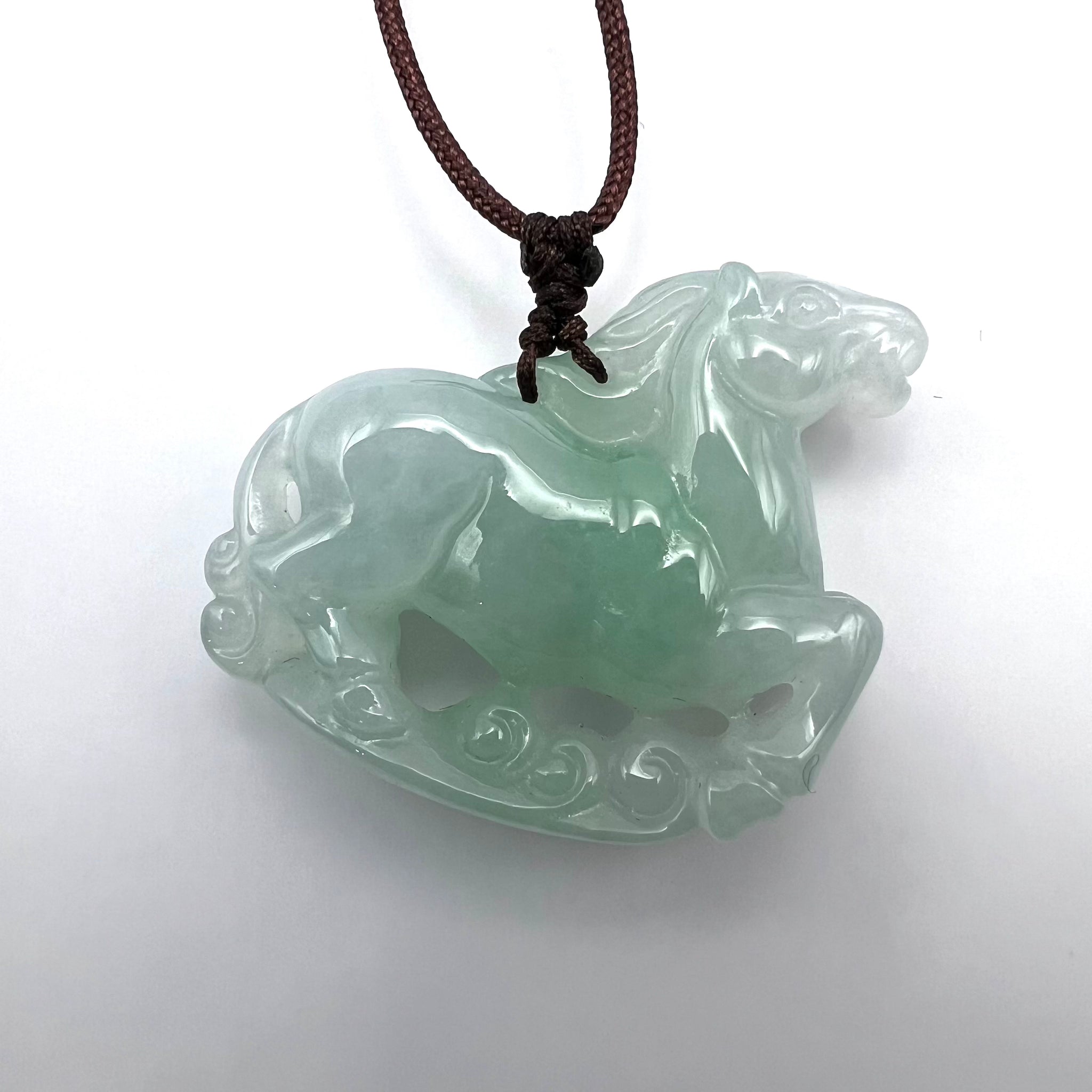 Natural Jade Horse Necklace