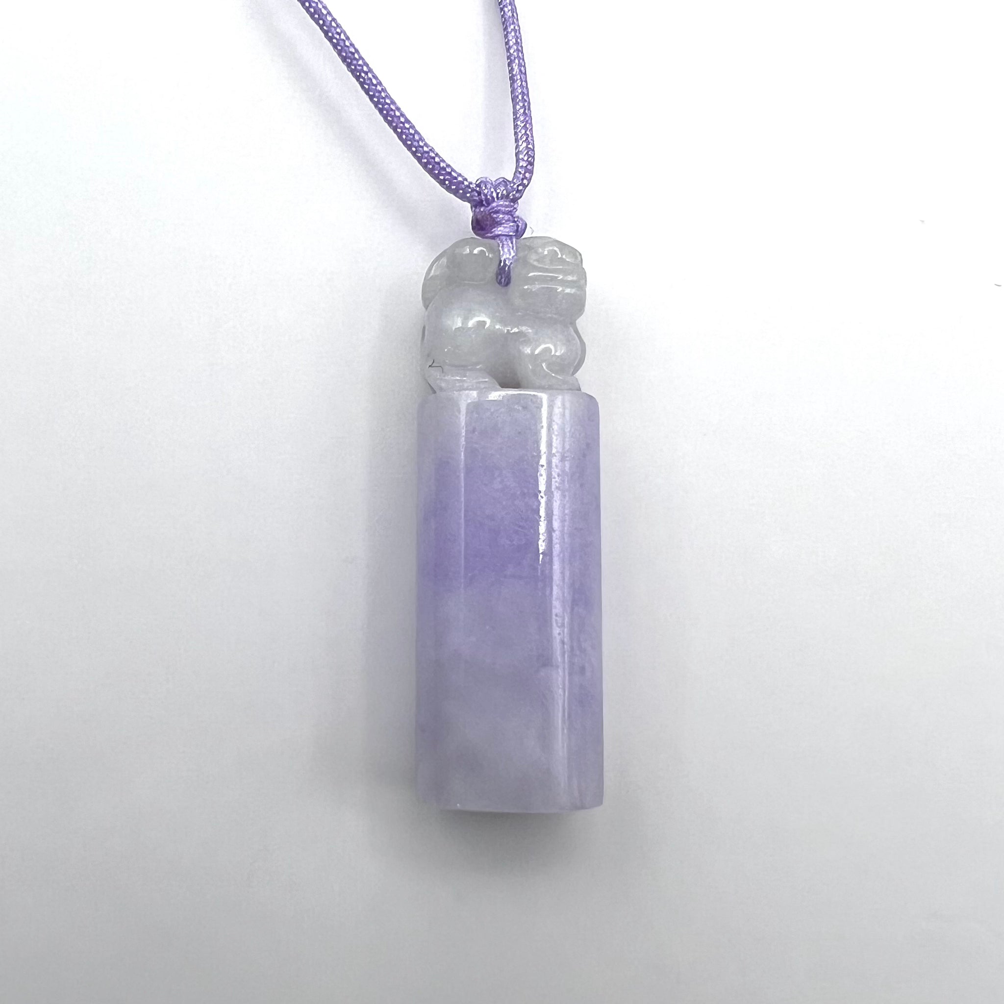 Natural Jade Lion Seal Necklace