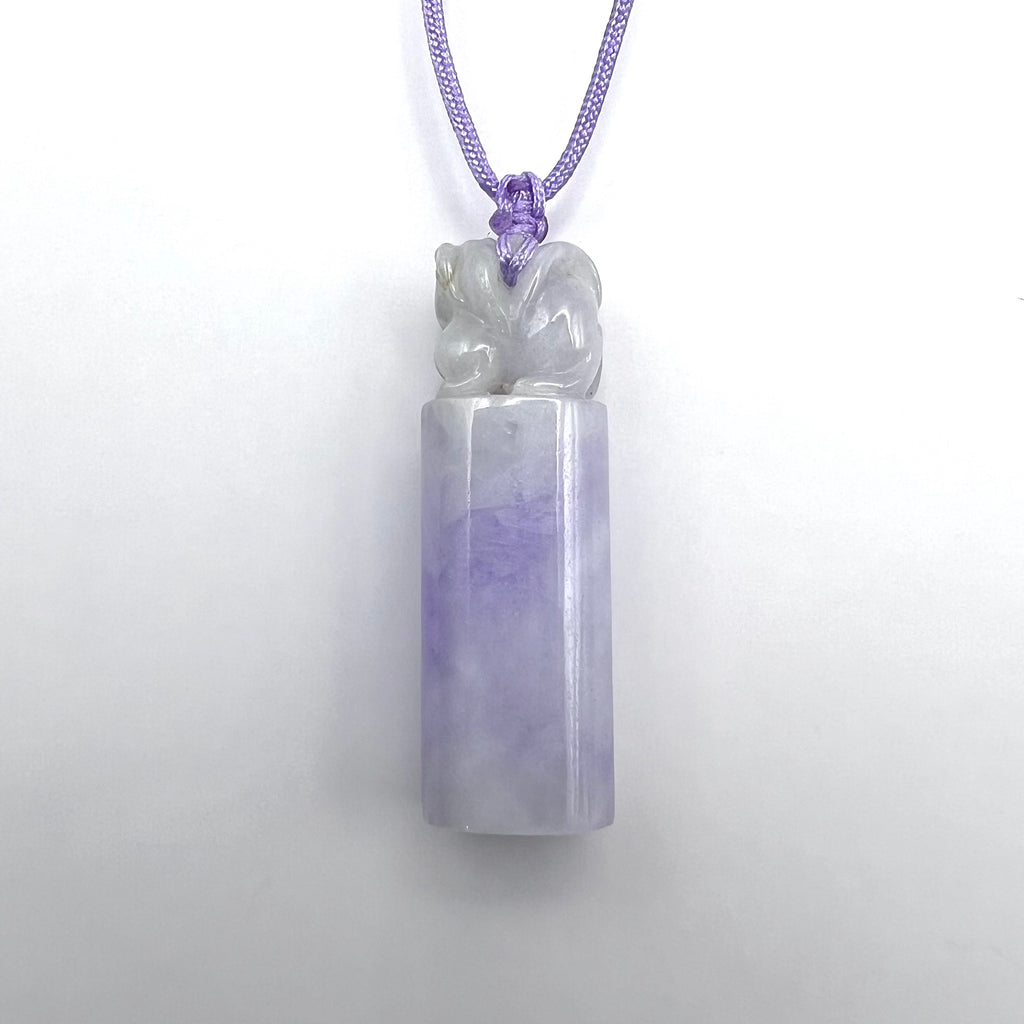 Natural Jade Lion Seal Necklace