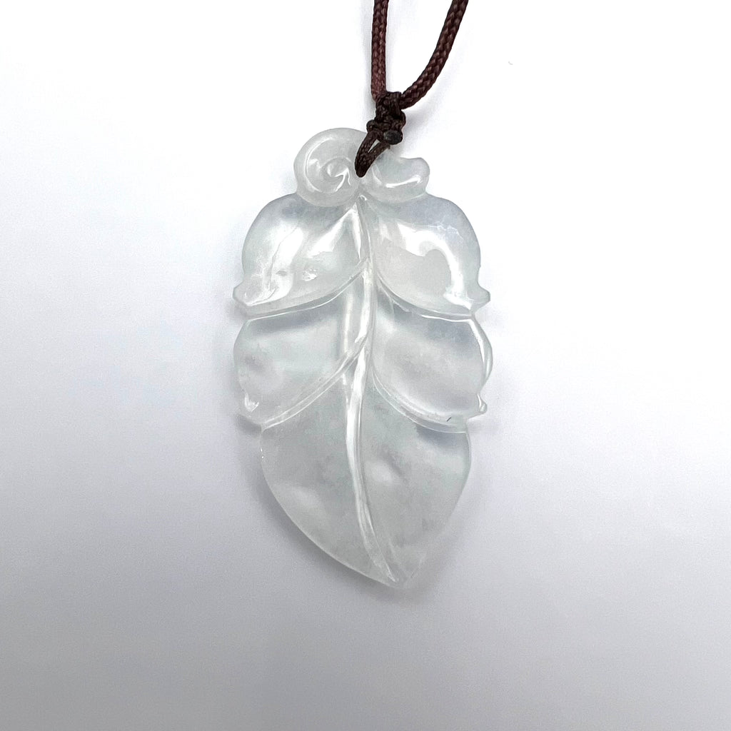 Natural Jade Leaf Necklace