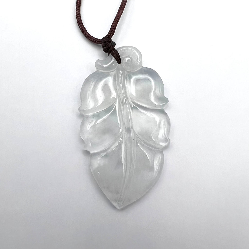 Natural Jade Leaf Necklace